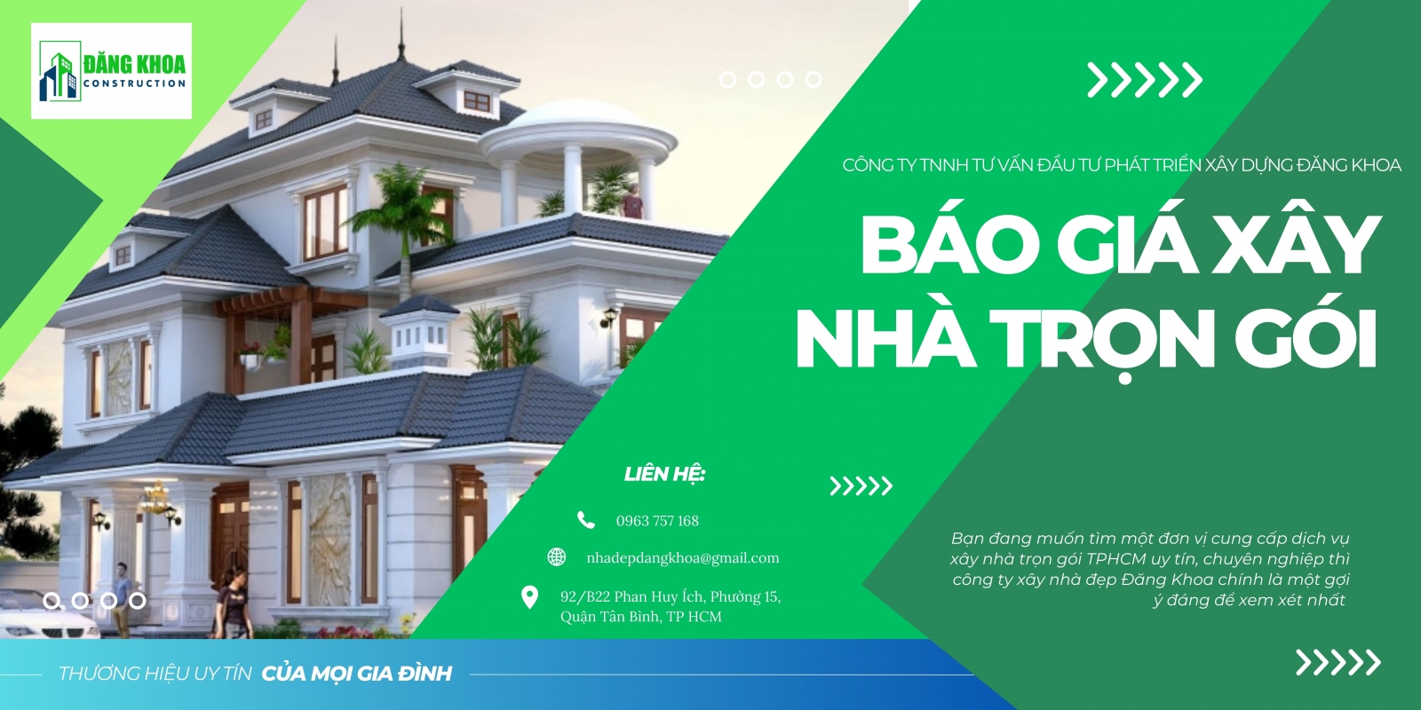 Báo Giá Xây Nhà Trọn Gói Uy Tín Nhất Năm 2023